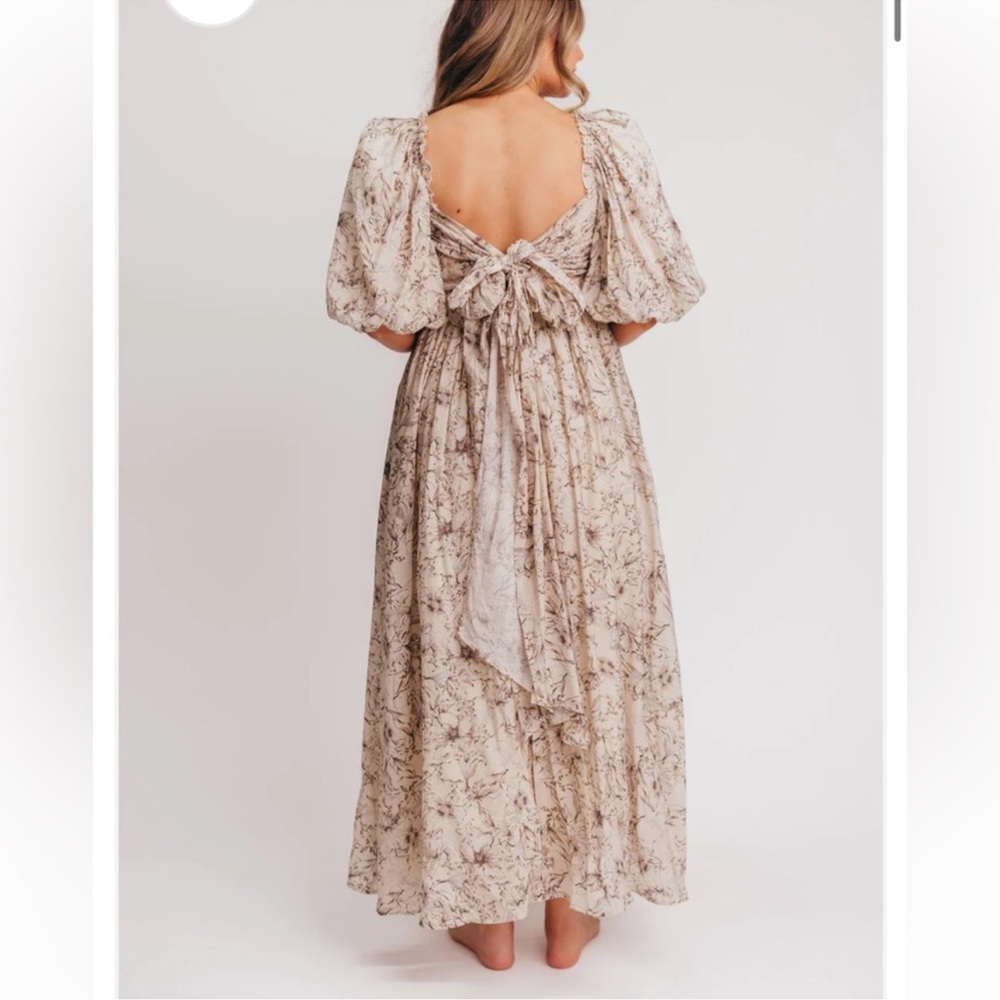 Worth Cream Floral Maxi Dress